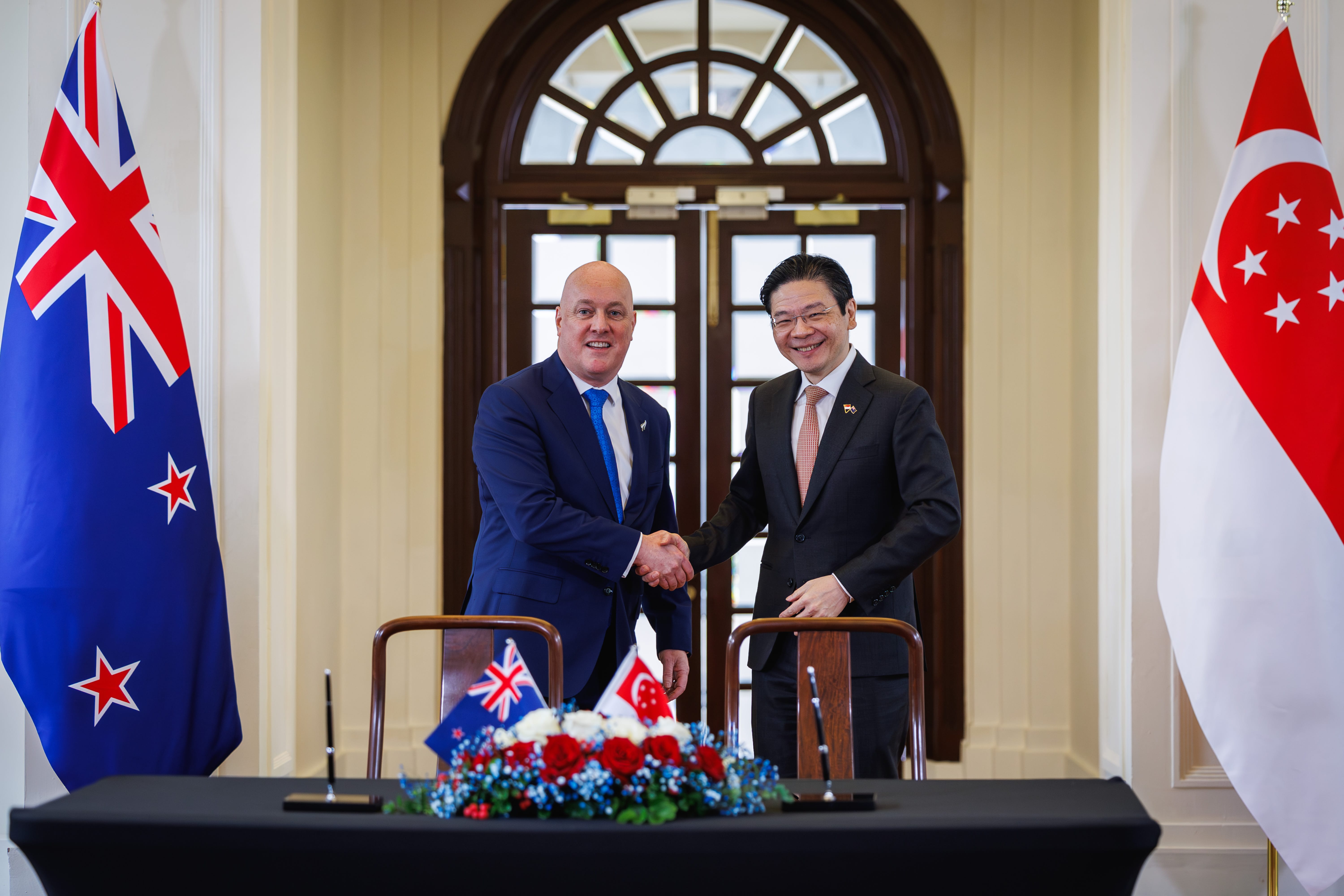 20260504 Prime Minister and Minister for Finance Lawrence Wong at the joint press conference with Prime Minister of New Zealand Christopher Luxon